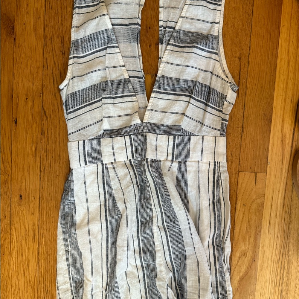 Tavik Black and White Striped Kids One Piece